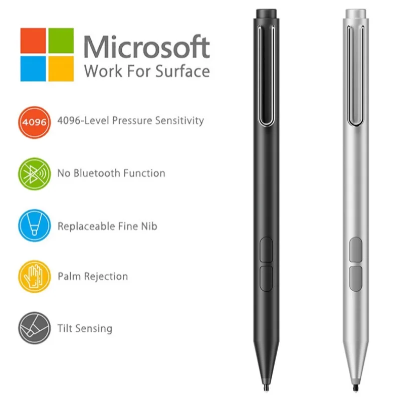 Stylus Pen for Microsoft Surface Pro 9/10/11/8/X/7/7plus/6/5 Surface Book/Laptop/Go/Studio 4096 Pressure Sensitivity