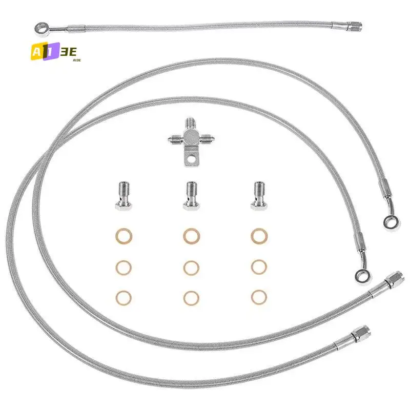 A03E-Front Brake Line Kit 3Line +2 Inch Extended A-Arms For Yamaha Banshee 350 1987-2015 Accessories