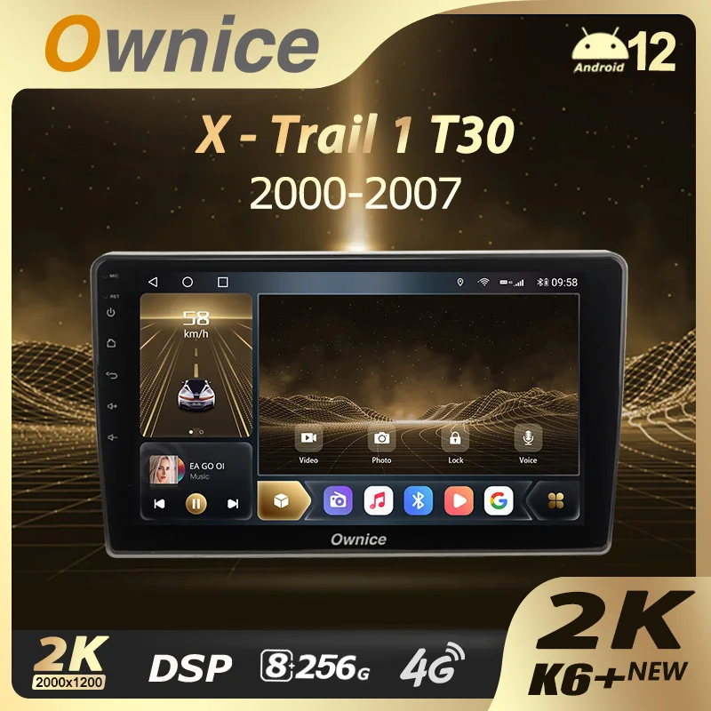 Ownice K6+ 2K 10.36 for Nissan X-Trail X Trail X - Trail 1 T30 2000 - 2007 Car Radio Video Player Navi Android 12 No 2din 2 Din