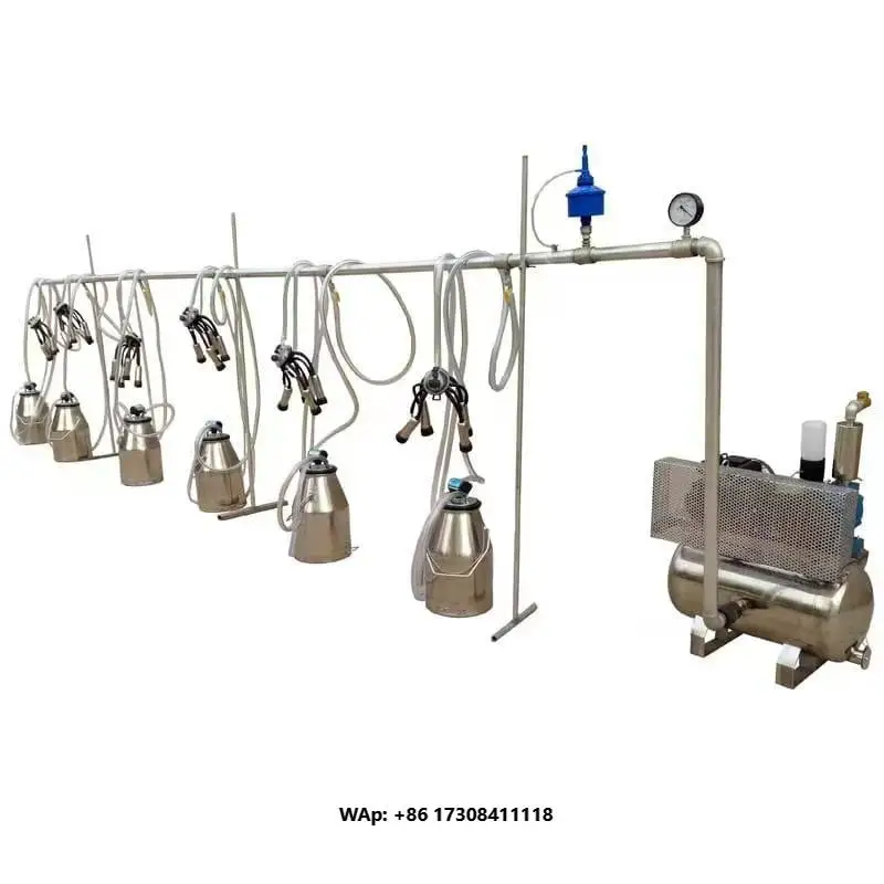Commercial 6 Cow Sheep Camels Milker Dairy Farm Six Milk Buckets Cow Goat Milking Machine HJ-CM011VF