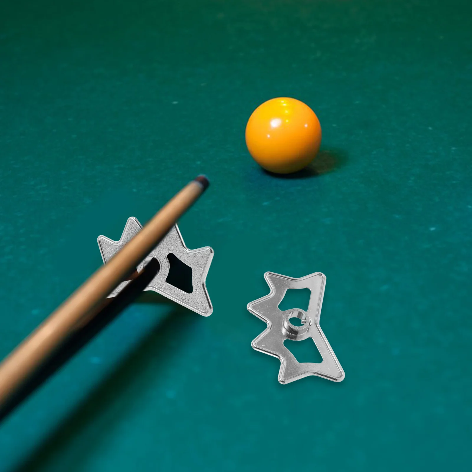 

2 Pcs Metal Snooker Bridge Pool Stick Silver Billiard Supplies Billiards Accessories Game