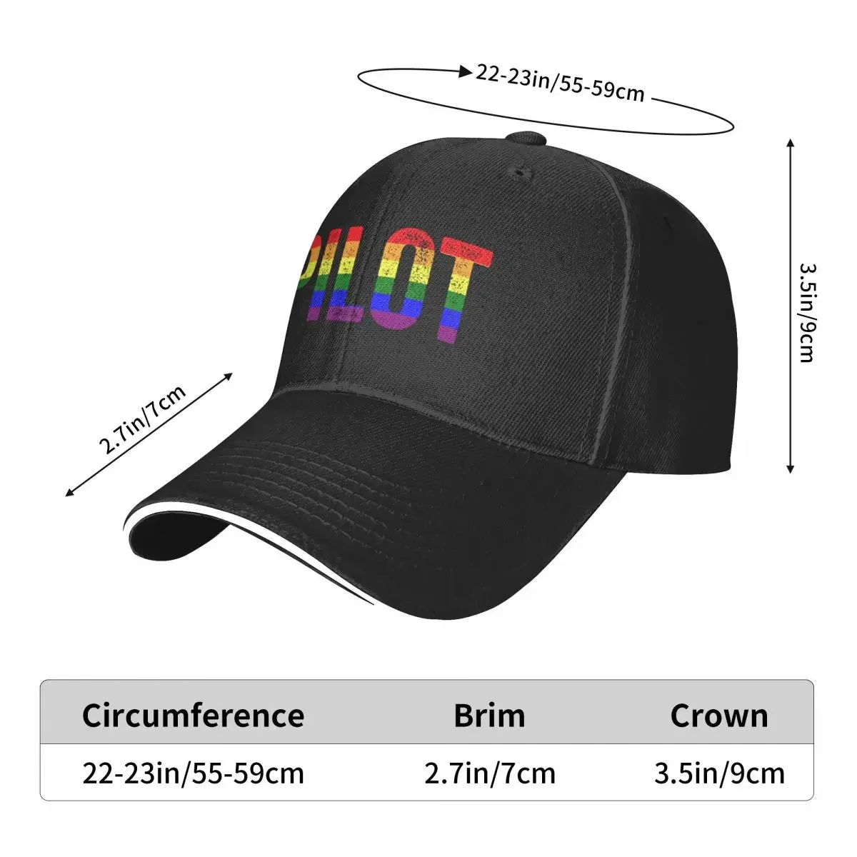 Striscia arcobaleno pilota. Regalo LGBT. Berretto da Baseball Gay pride berretto da Baseball di marca di lusso con visiera termica cappello da uomo femminile