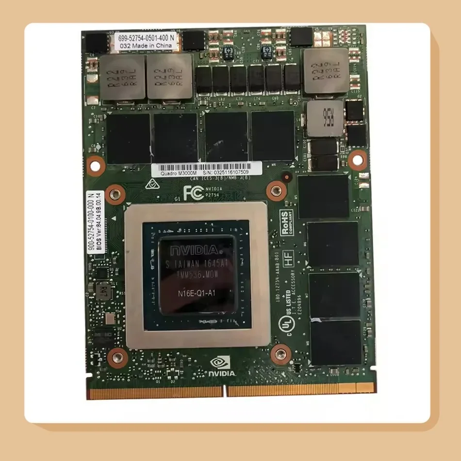 M3000m 4GB GDDR5 Graphics Card for HP ZBook 17 G3 for Dell Precision 7710 7720 N16E-Q1-A1