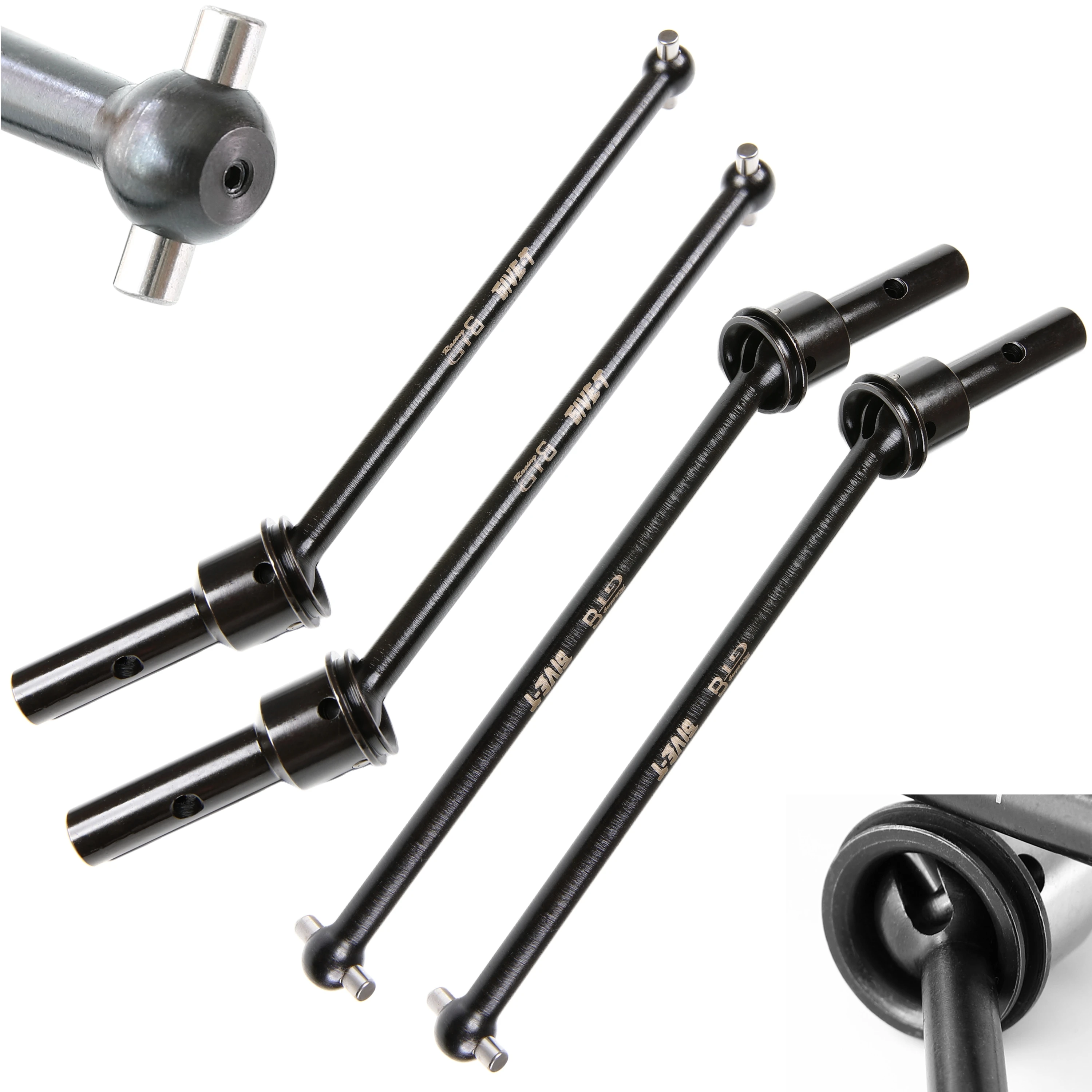 GTBracing 1/5 RC Car Losi 5IVE-T Parts Steel Front Rear Universal Joint Driveshaft Dogbone set 4pcs/set