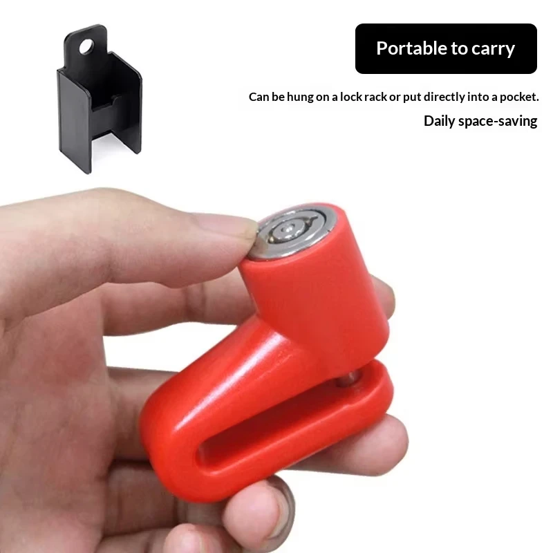 Electric Scooter Disc Brake Lock Anti-Theft with Steel Wire for Bicycle Mountain Bike & Motorcycle Safety Theft Protection