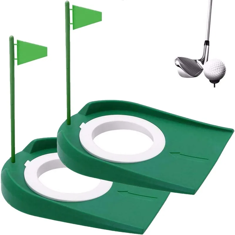 Golf Putting Cup and Flag Putt Training Hole All-Direction Surface Regulation Practice Cups