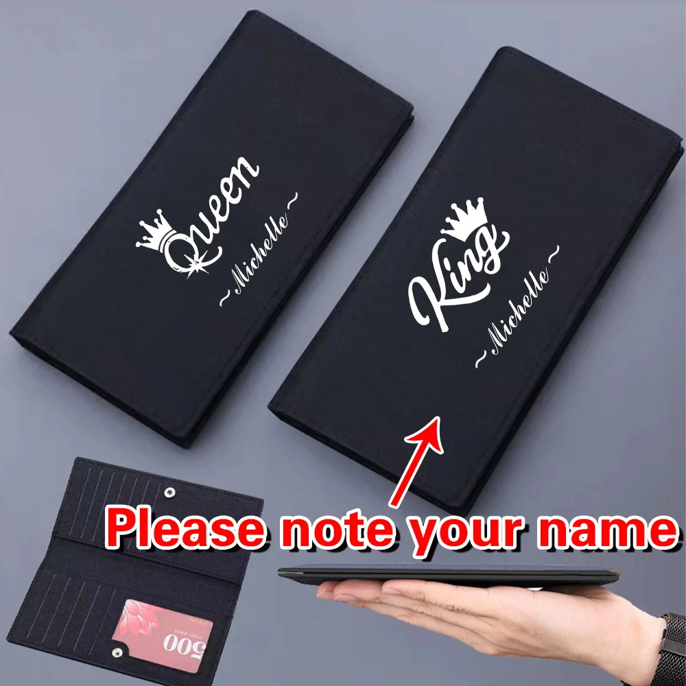 Personalized Customized Name Wallet Simple Women Wallets Top Quality Foldable Money Clip Credit Card Case Bag Fashion Purse