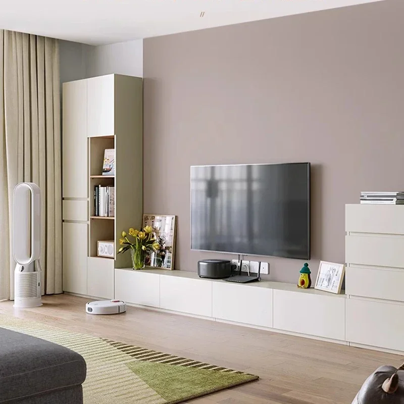 مكبر صوت شمالي حامل تلفزيون مصمم أدراج خزائن بيضاء فاخرة طاولة تلفزيون عالمية ترفيه Muebles Para Tv أثاث منزلي