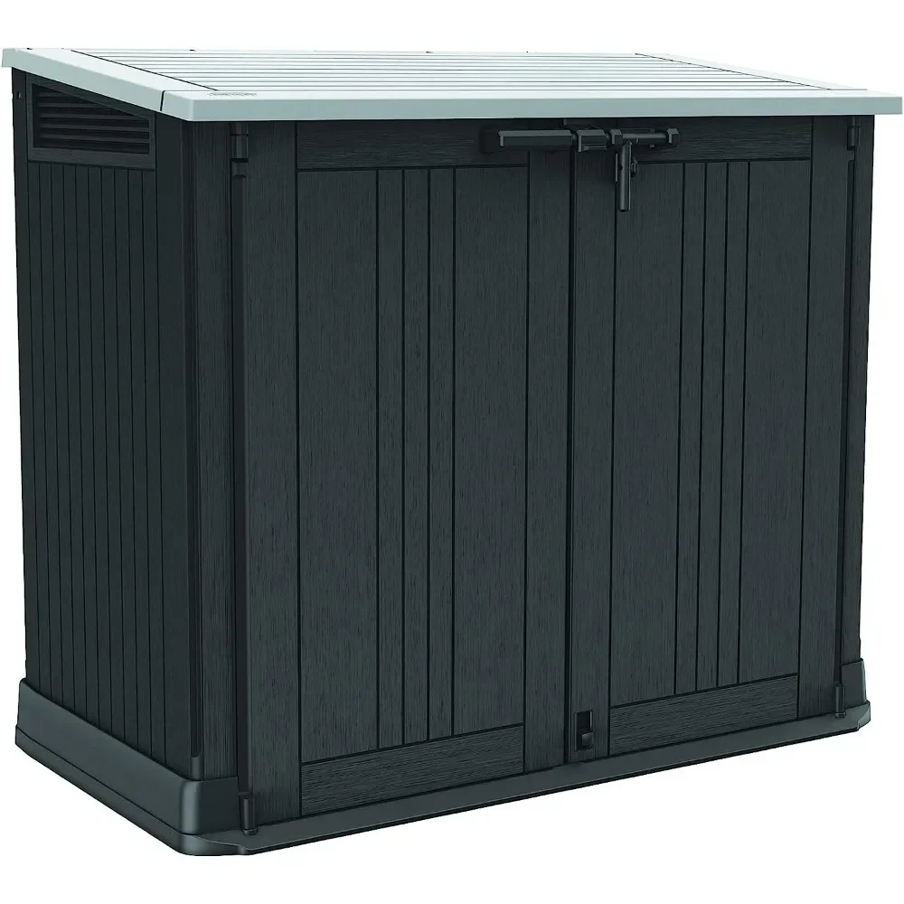 Store-It-Out Prime 4.3 x 3.7 ft. Outdoor Resin Storage Shed with Easy Lift Hinges, Perfect for Yard Tools