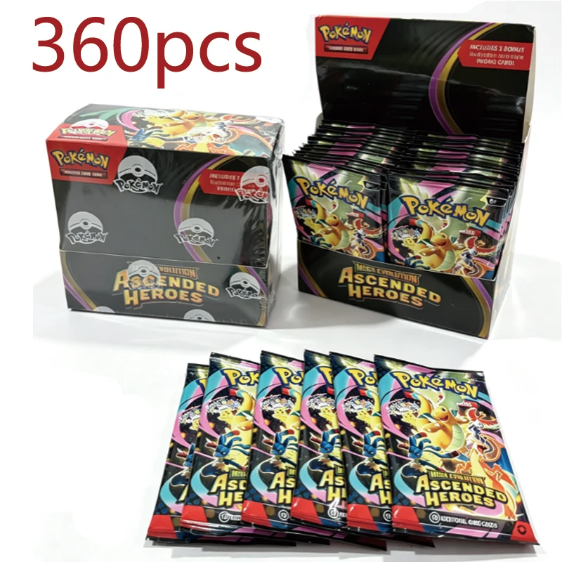 Boîte de boosters Pokémon TCG 30-360p Mega Evolution CHAOS RISINC Ascended Heroes Version anglaise Carte à collectionner rare pour collection et cadeau