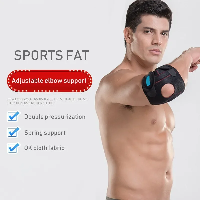 دعامة دعم الكوع الواقية الرياضية القابلة للتعديل لتخفيف آلام الإصابات الرياضية للتنس والحماية