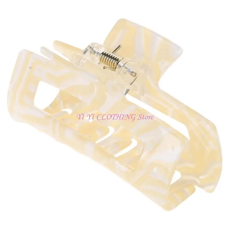 

N5KF Nacreous Hair Claw Large Nacreous Colorful Unique Barrettes Ornaments