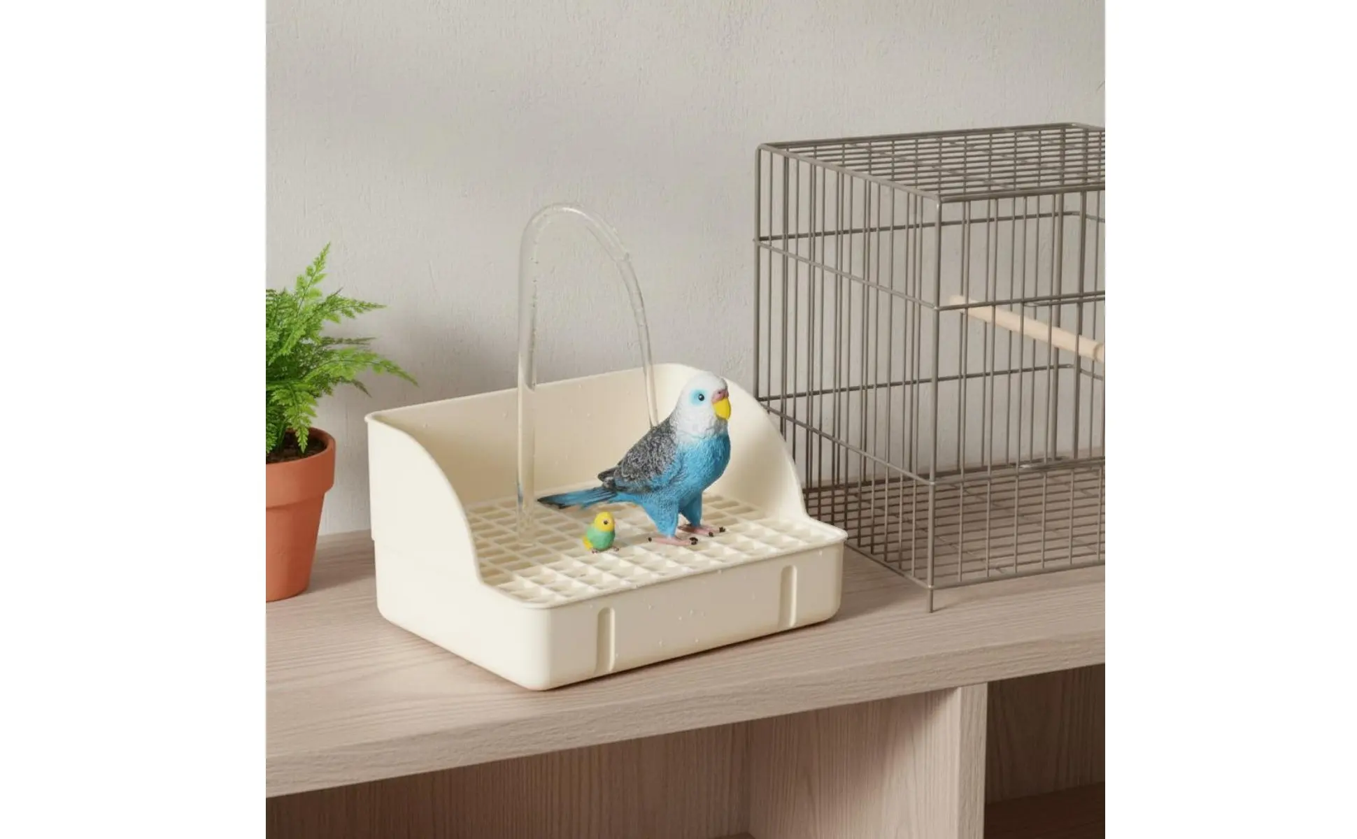 Automatic Avian Shower Easy to Clean Parrot Bathing Tub Electric Avian Water Feature Energy Saving Pet Supplies for Indoor