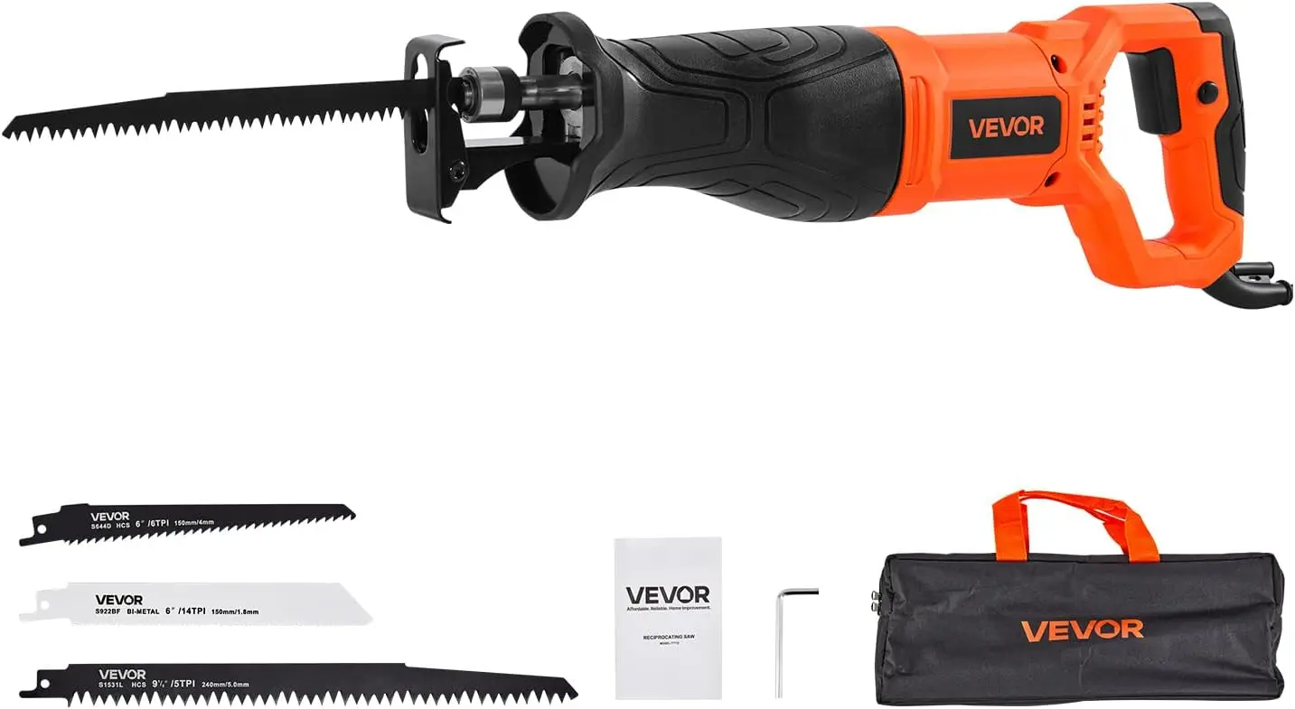 7.5 Amp Corded Reciprocating Saw, 1-1/8