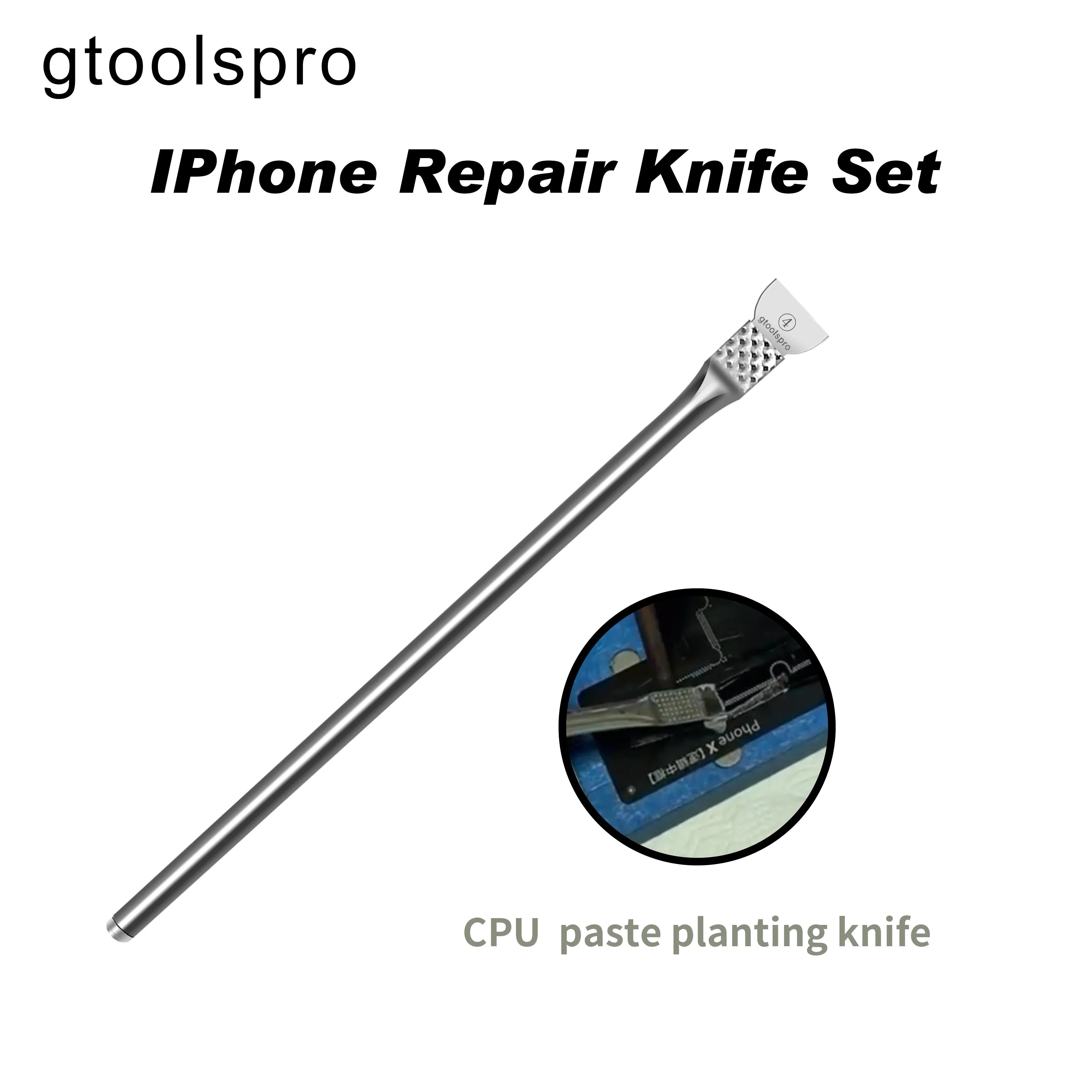 Gtoolspro 7Pcs/Set CPU Chip Debonding Motherboard Repair Multifunctional Stainless Steel Warping Knife BGA PCB Scraper Tools Set