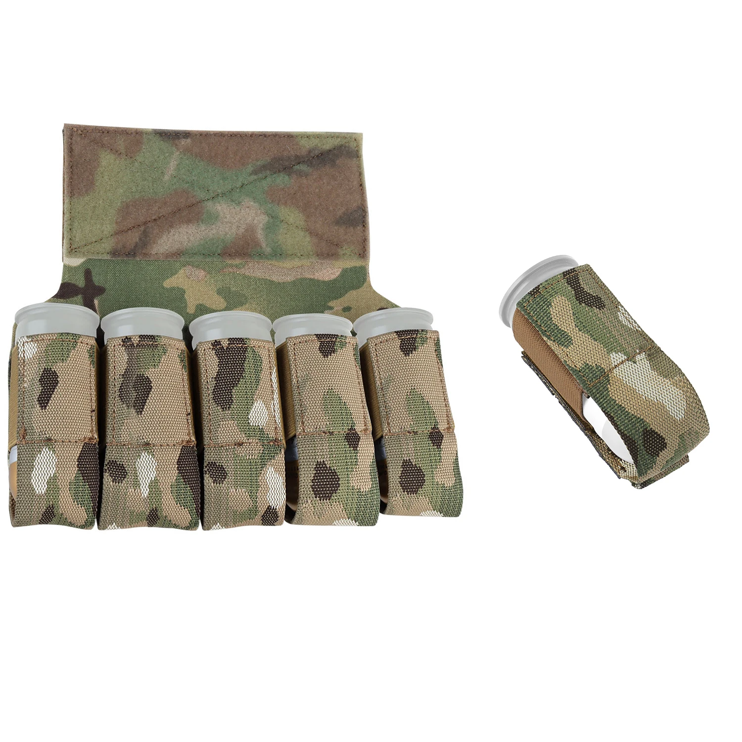 

Подсумок для гранат Poseidon Defense QGP M203 M320 40 мм, на липучке, пятисекционный, система Molle, одинарный подсумок