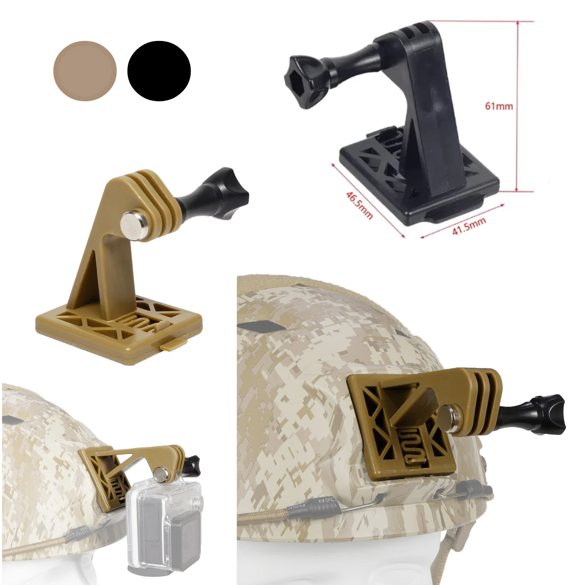 Tactical Helmet Camera Fixed Install Mount For GoPro Hero Camera Adapter Stand Helmet Accessories