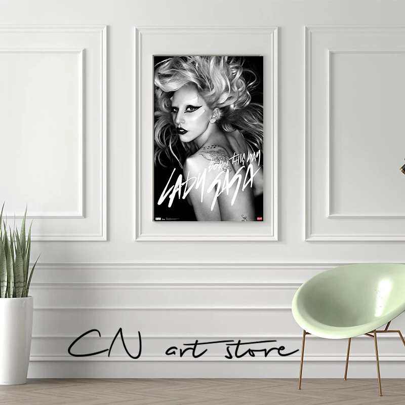 Pop Vintage Singer Lady Gaga Music Cover Series Stage View Art Poster Canvas Painting Wall Prints Picture for Room Home Decor
