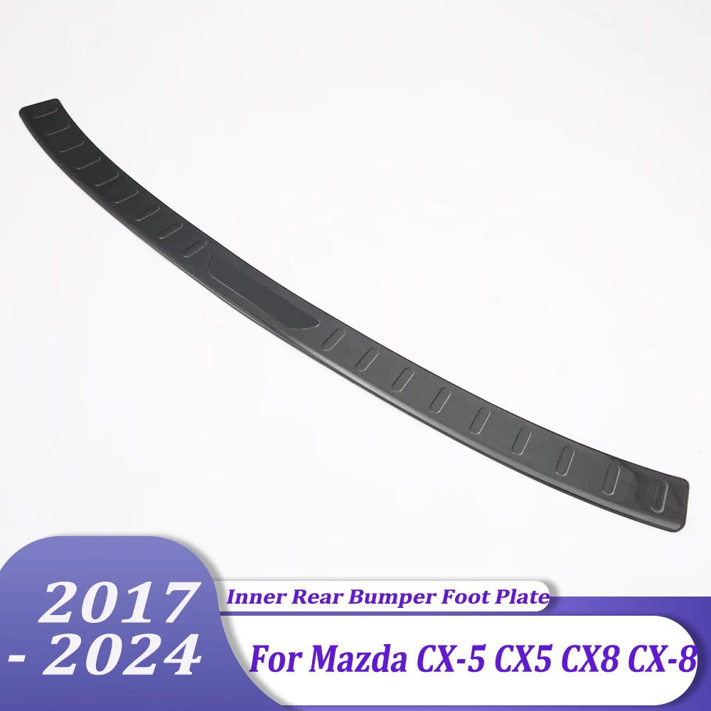 Outer Rear Bumper Pad Protector Trim KF Tail Trunk Scuff Plate Cover For Mazda CX-5 CX5 CX8 CX-8 2017-2020 2021 2022 2023 202