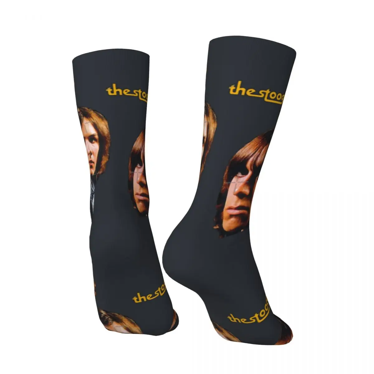 Funny Legends Of Rock 101 Premium Men's Socks Retro Harajuku The Stooges Novelty Casual Crew Sock official-website tops fugees