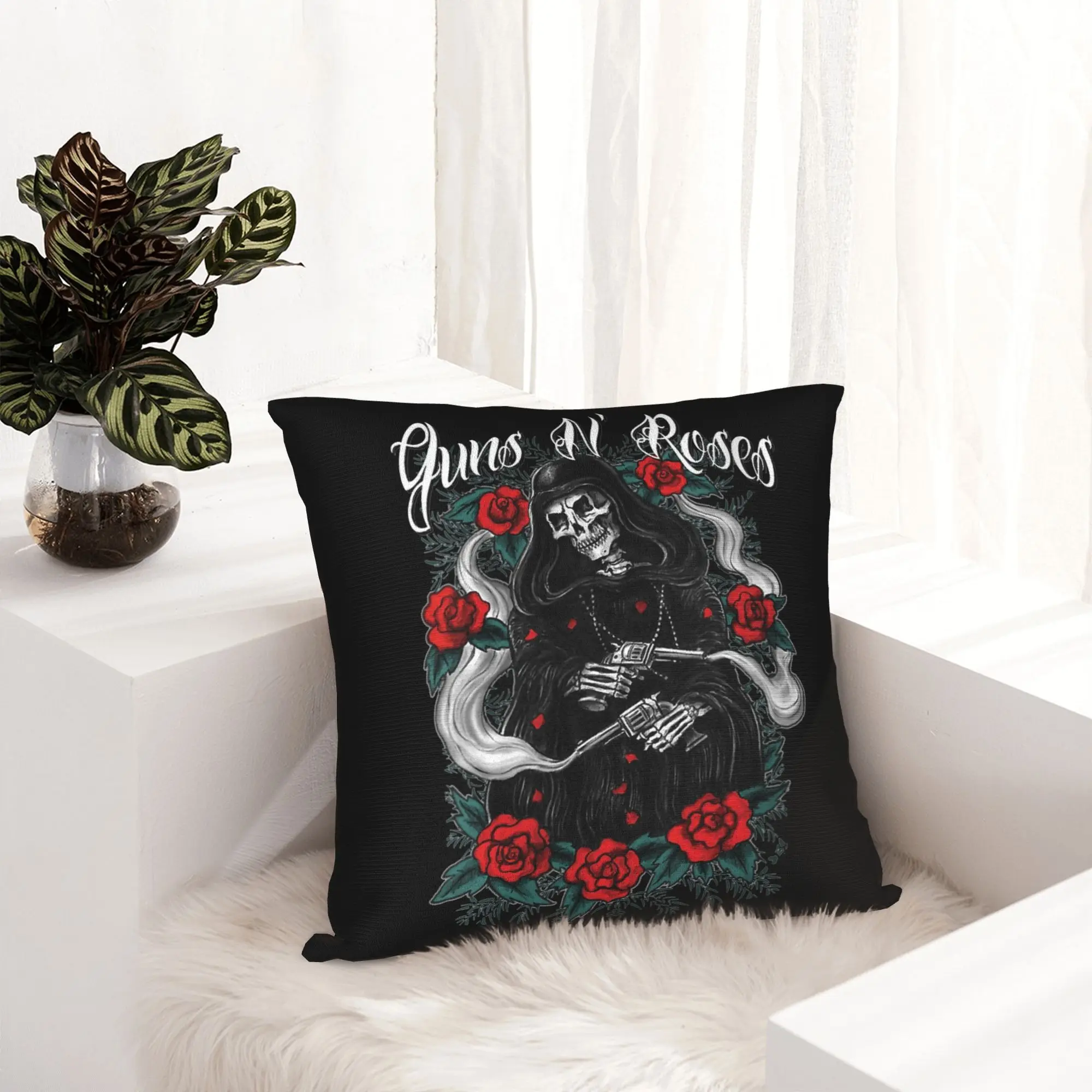 Rock Music Band G-Guns N Roses Pillowcase Printing Polyester Cushion Cover Decoration  Pillow Case Cover Home Square 45X45cm