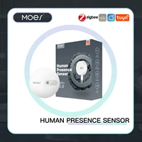 MOES ZigBee-Sensor de presencia humana, Detector de ondas de Radar para seguridad del hogar, Sensor inteligente de detección de cuerpo humano Tuya