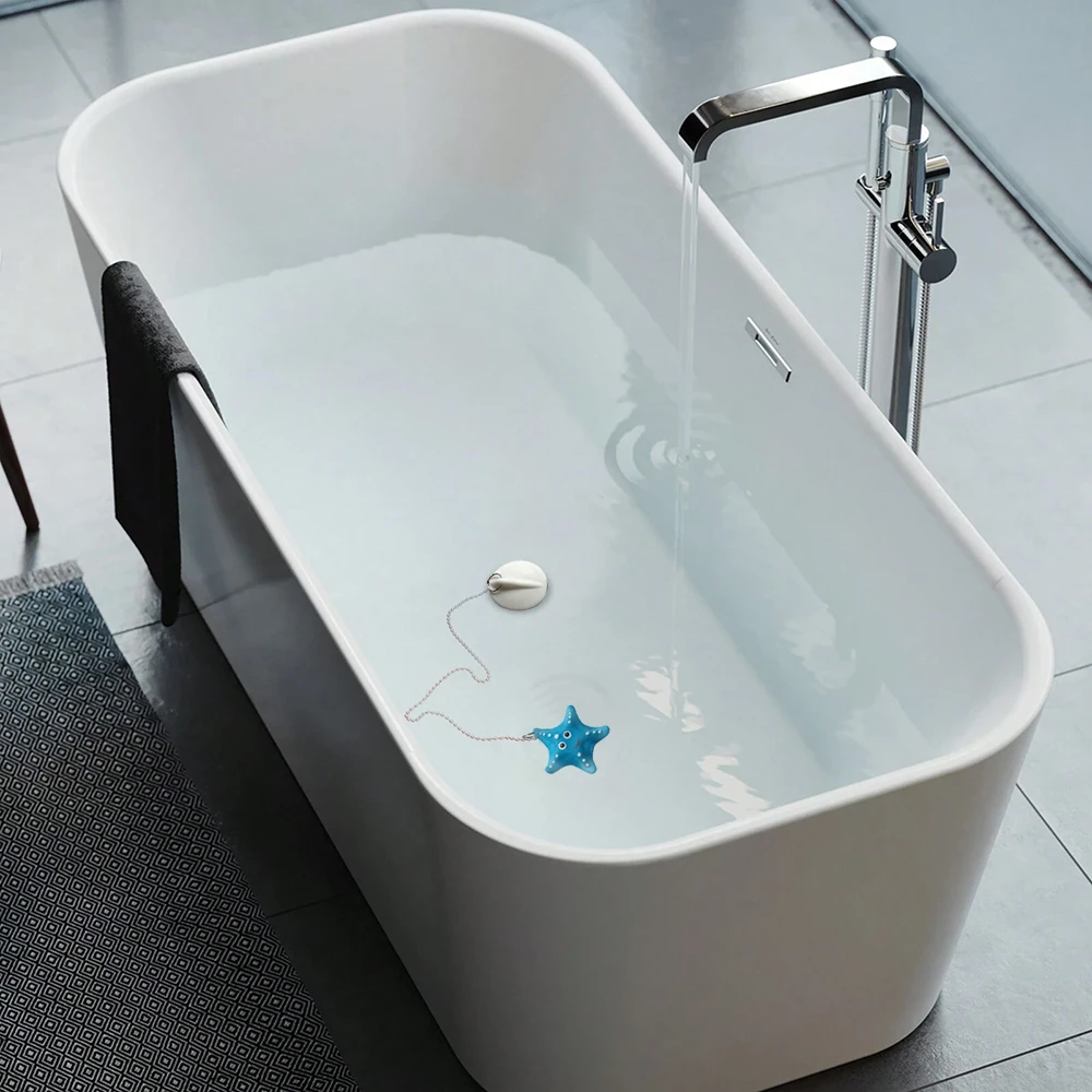 Tappo per vasca da bagno 1Pc, tappo e catena per vasca da bagno carini, lavabo di ricambio durevole a tenuta stagna con tappo per lavello con tappo
