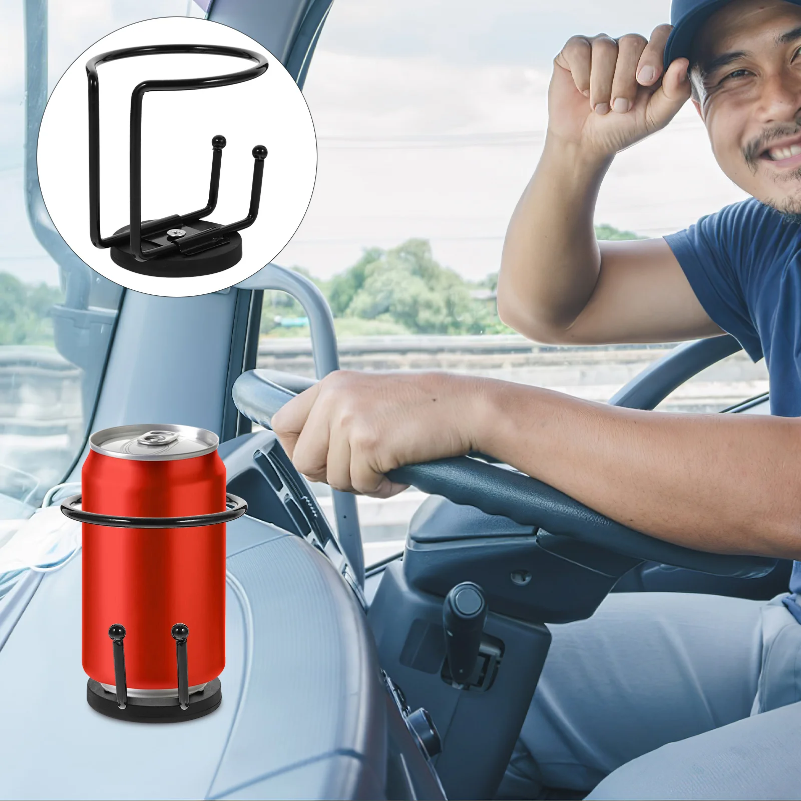 

Magnetic Drink Holder For Car Universal Bottle Storage Stand Cup Holder Automotive Soda Can Metal Bracket