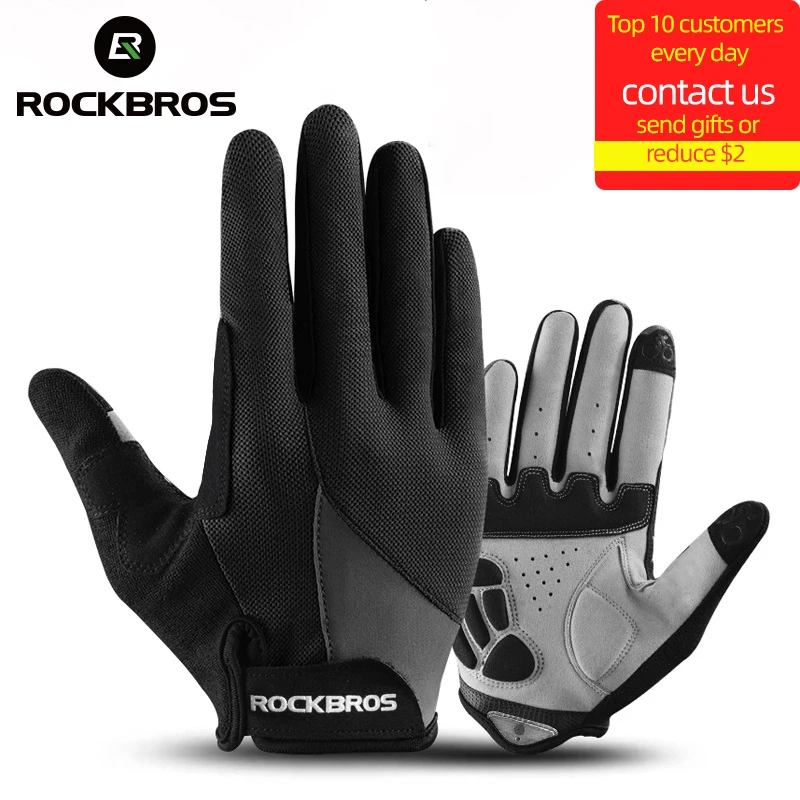 ROCKBROS guanti da ciclismo antivento bicicletta Touch Screen equitazione MTB guanto da bici termico caldo moto inverno autunno abbigliamento bici