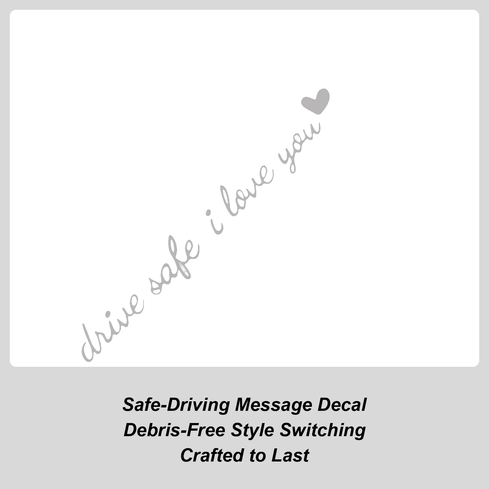 

Rearview Mirror Decal Drive Safe I Love You Car Mirror Sticker Cute Vehicle Accessories For Dashboard Windshield Window Scooters