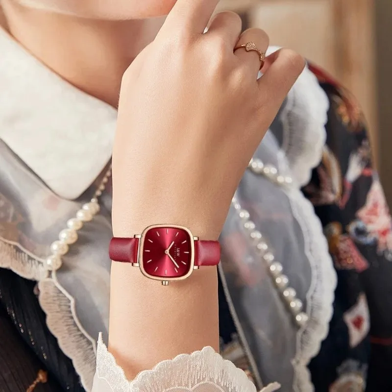 I&W CARNIVAL Luxury Japan MIYOTA Movement Quartz Women's Watch 6 MM Ultra-Thin Case Waterproof Square Switzerland Brand 1005L