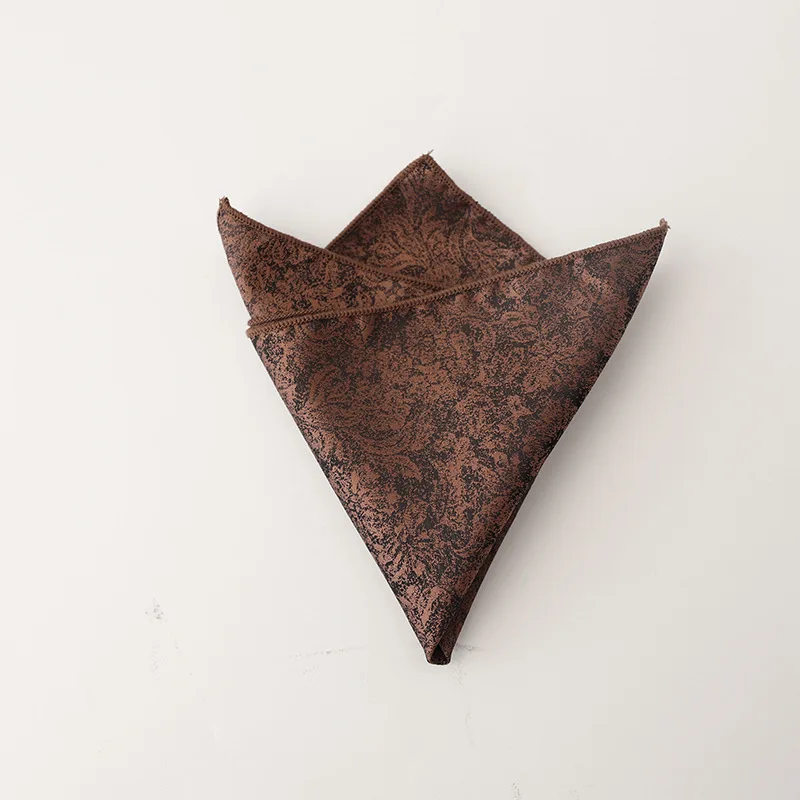 新ファッション 23 センチメートルメンズポケットチーフブラウンドット花柄ハンカチグリーンホワイトハンカチウェディングパーティーアクセサリービジネスクラバット