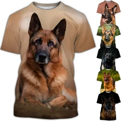 New Fashion Pet Dog 3D Printing T-Shirt German Shepherd Animal Printing T-Shirt Men Women Casual Short Sleeve Shirt Tops