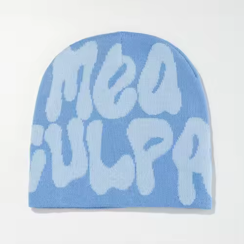 Mea Culpa Knitting Beanies Hat For Women Men Couple Y2K What's In Fashion Bonnet Kpop Wool Skullies Hoods Lady Caps Gorro шапка - Image 28
