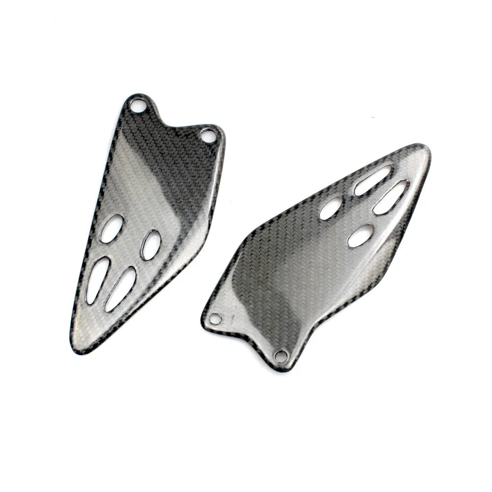 

2 шт. аксессуары для мотоциклов, защита для задней части ног из углеродного волокна, защитные пластины для подставки для ног для Kawasaki ZX-6R 636 2019-2025