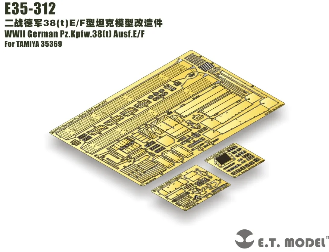 ET Model E35-312 WWII GERMAN PZ.KPFW.38 T AUSF.E/F FOR TAMIYA 35369