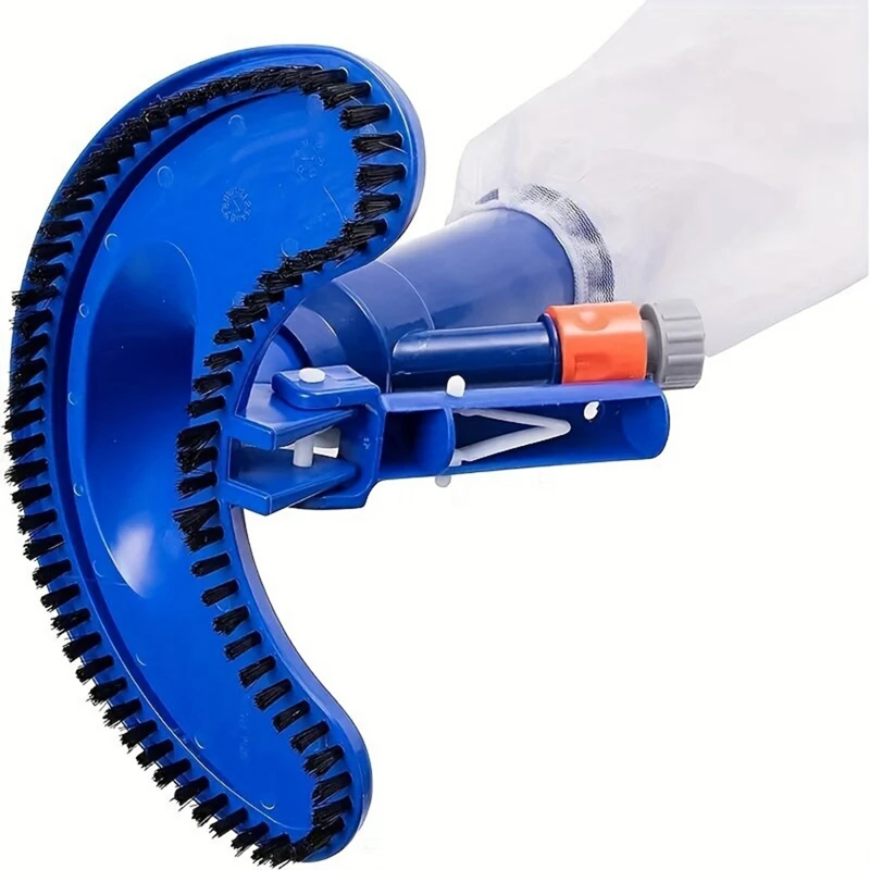 Portable Pond Vacuum Jet Underwater Cleaner With Brush Bag Blue Crescent Professional Poolcleaning Tool,Europeanstandard