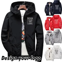 Team Unisex UV and Wind Resistant Zipper Jacket, Men's and Women's Hoodies, Customized Outdoor Jackets, New Fashion, Autumn