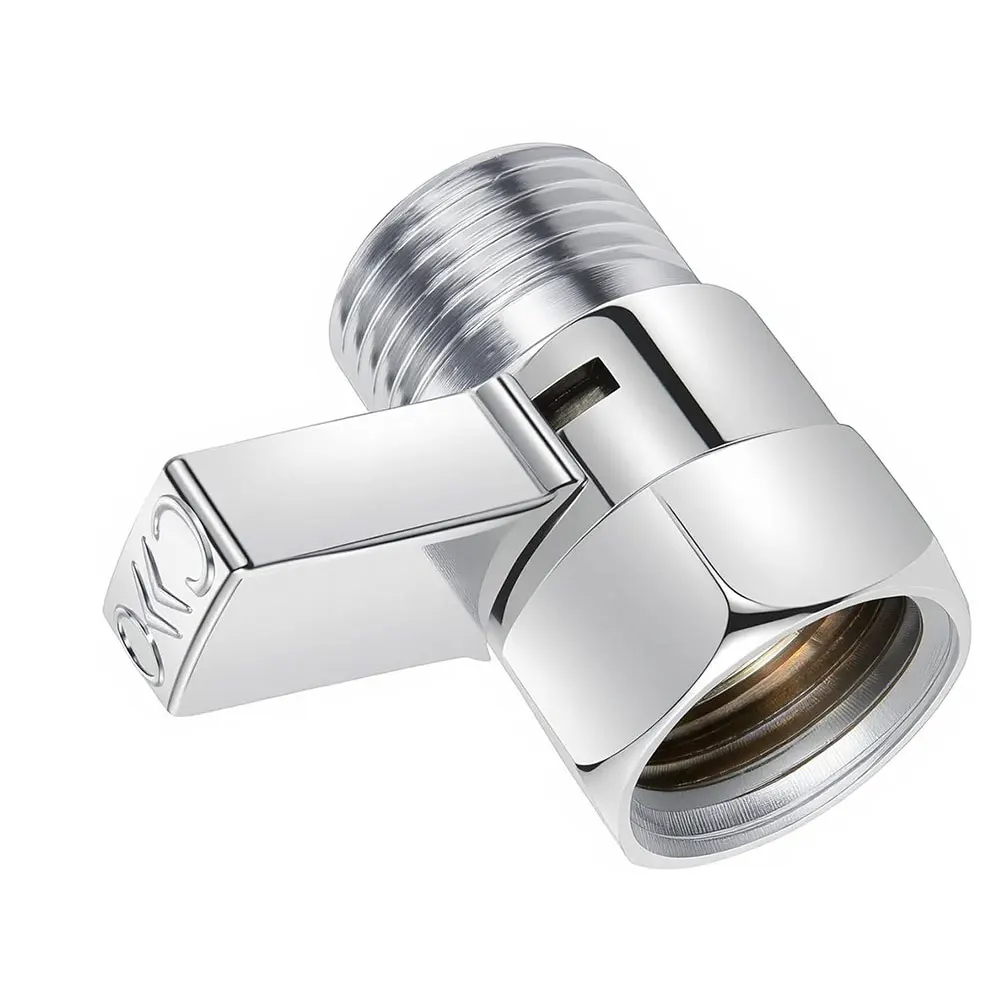 Shut-Off Valve for Shower Use Built from Solid Brass with Chrome Coating and Tested for Durability and Reliability