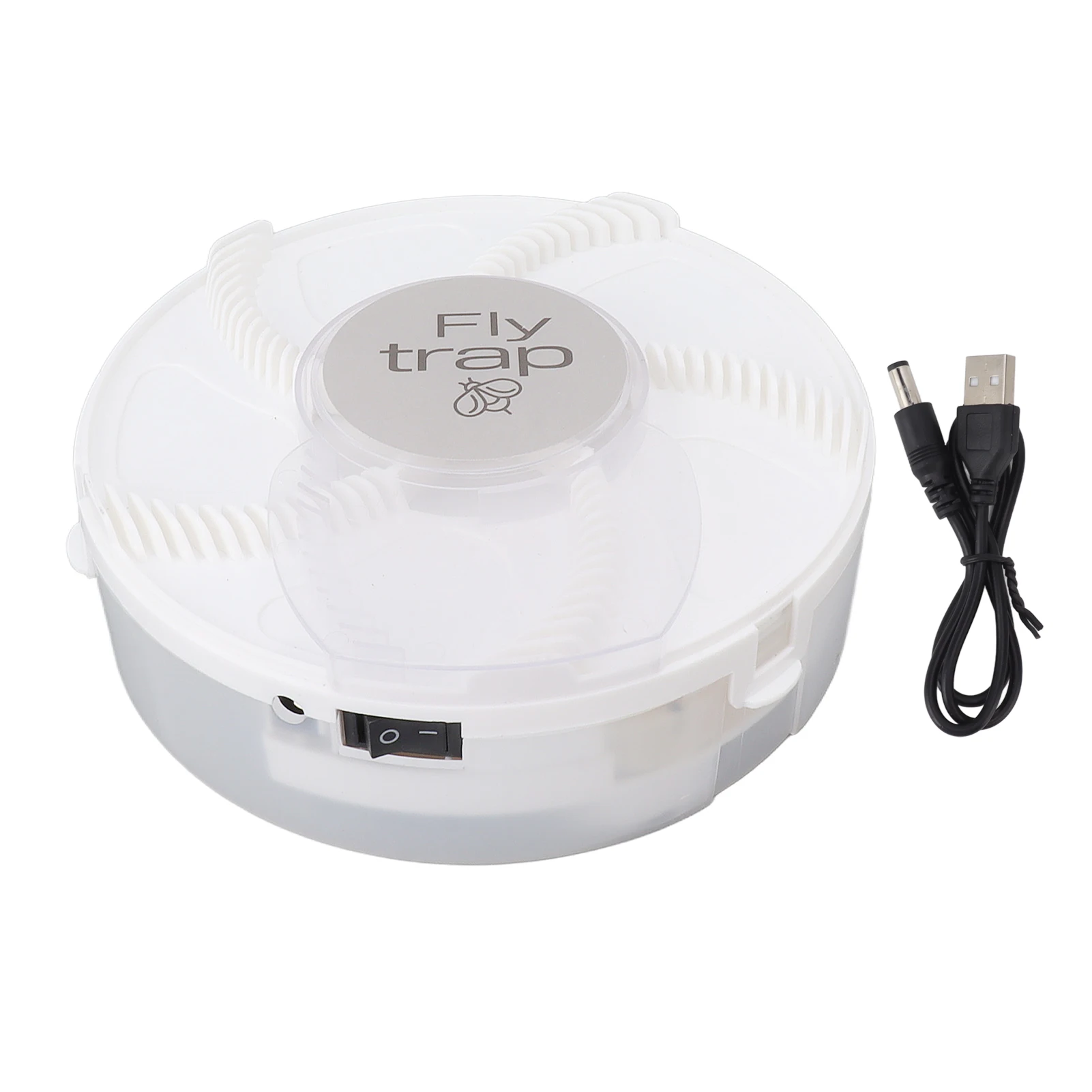 Electric Fly Trap Efficient Quiet Operation Pest Trap Device Removable Long Standby USB Charging 360° Rotatable for Kitchens
