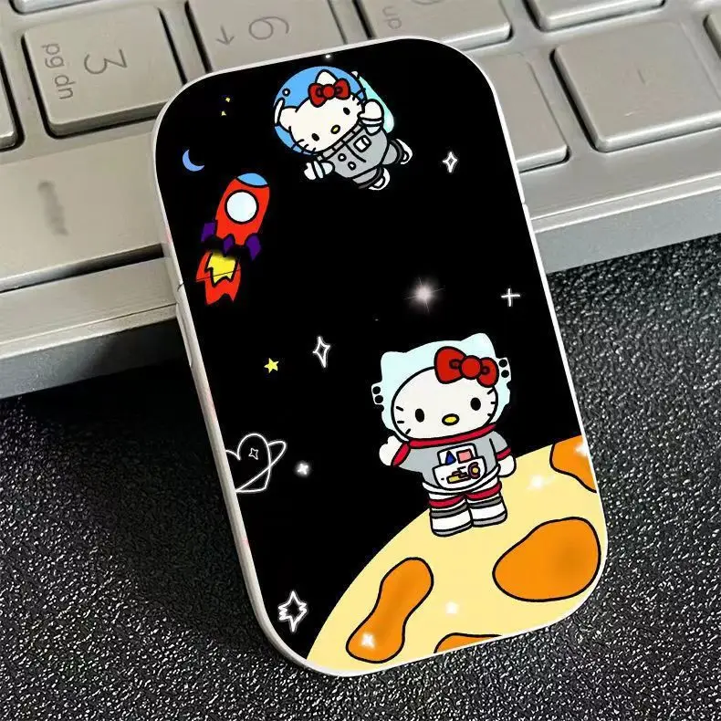 Hello Kitty Melody Culome Flip Kerosene Lighter Windproof Grinding Wheel Hello Kitty Cute Powder Cartoon Lighter Wholesale 2024