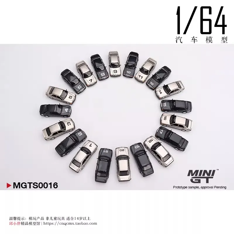 MINI GT 1/64 Mercedes-Benz 190E Nürburgring 1984 Diecast Model Car Limited Edition Simulation Collection Cars Model for Boy Gift