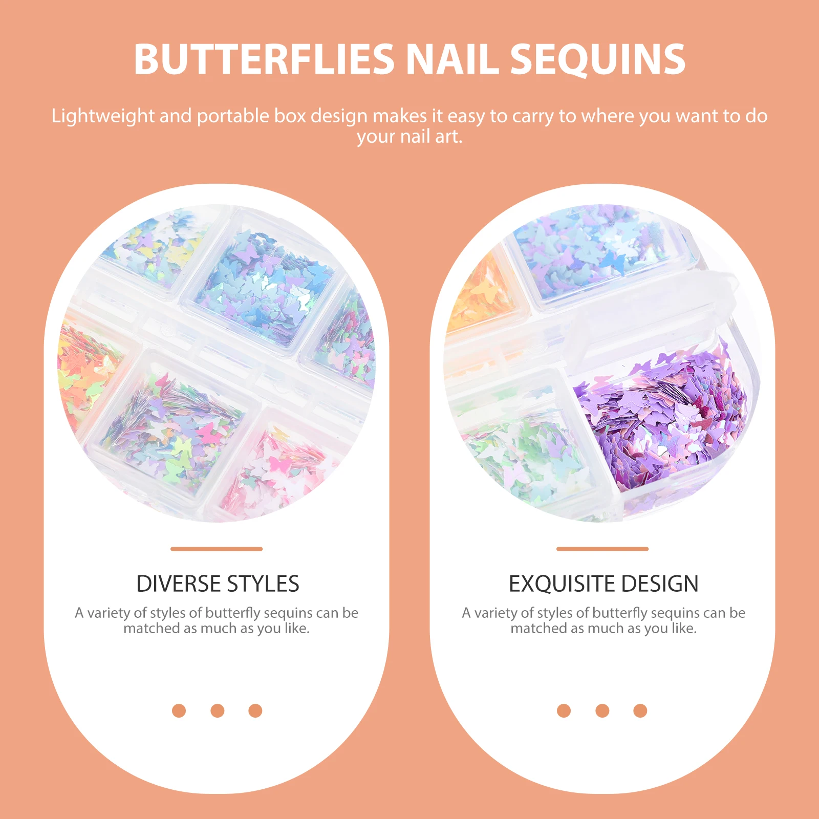 

Butterfly Nail Sequins Lovely Shapes Romantic Atmosphere Party Festival Manicure Tools DIY Glitter Accessories Nail Art
