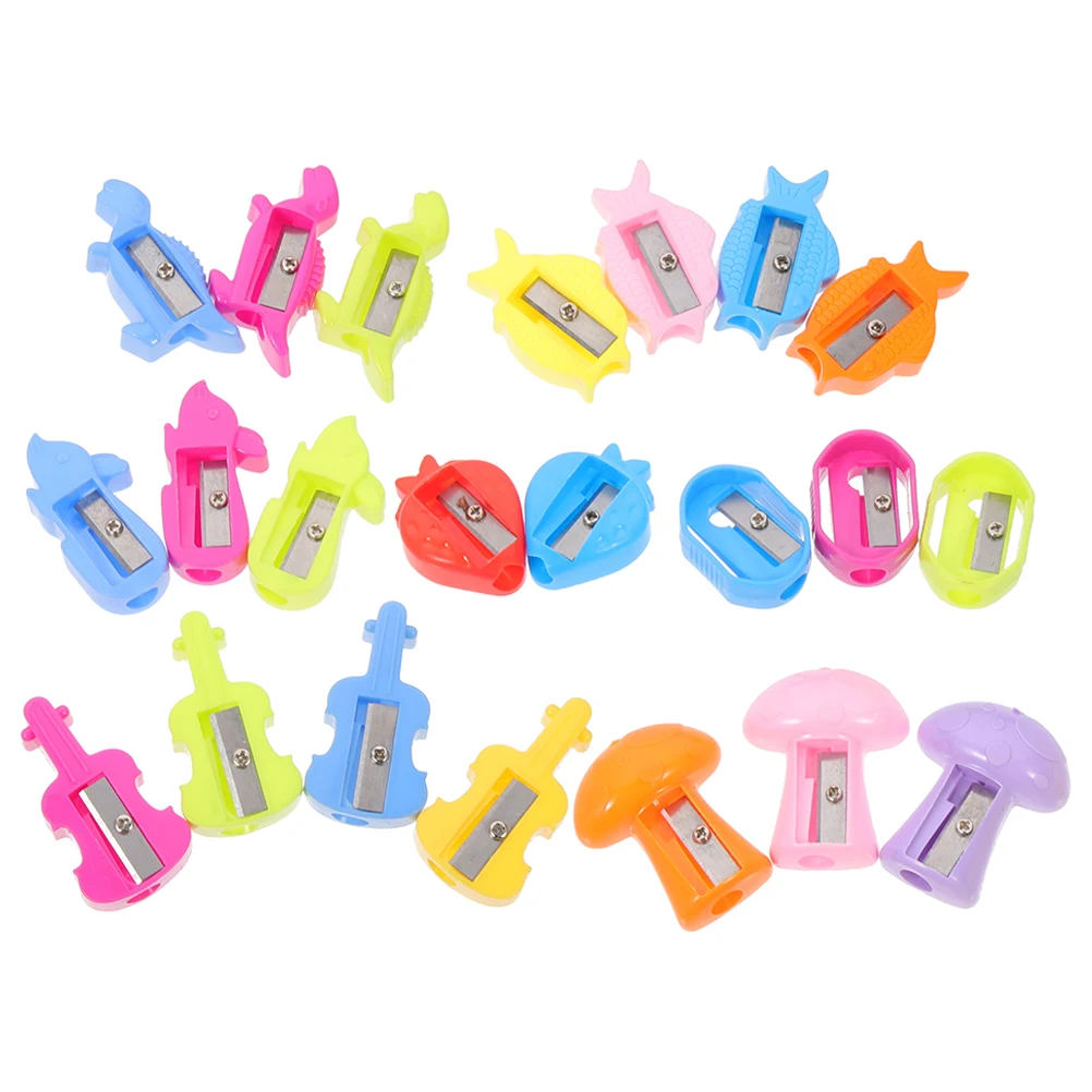 

30 Pcs Pencil Sharpener Kids School Pencil Sharpener For Kids Supplies Small Metal Bright Creative Easy Time