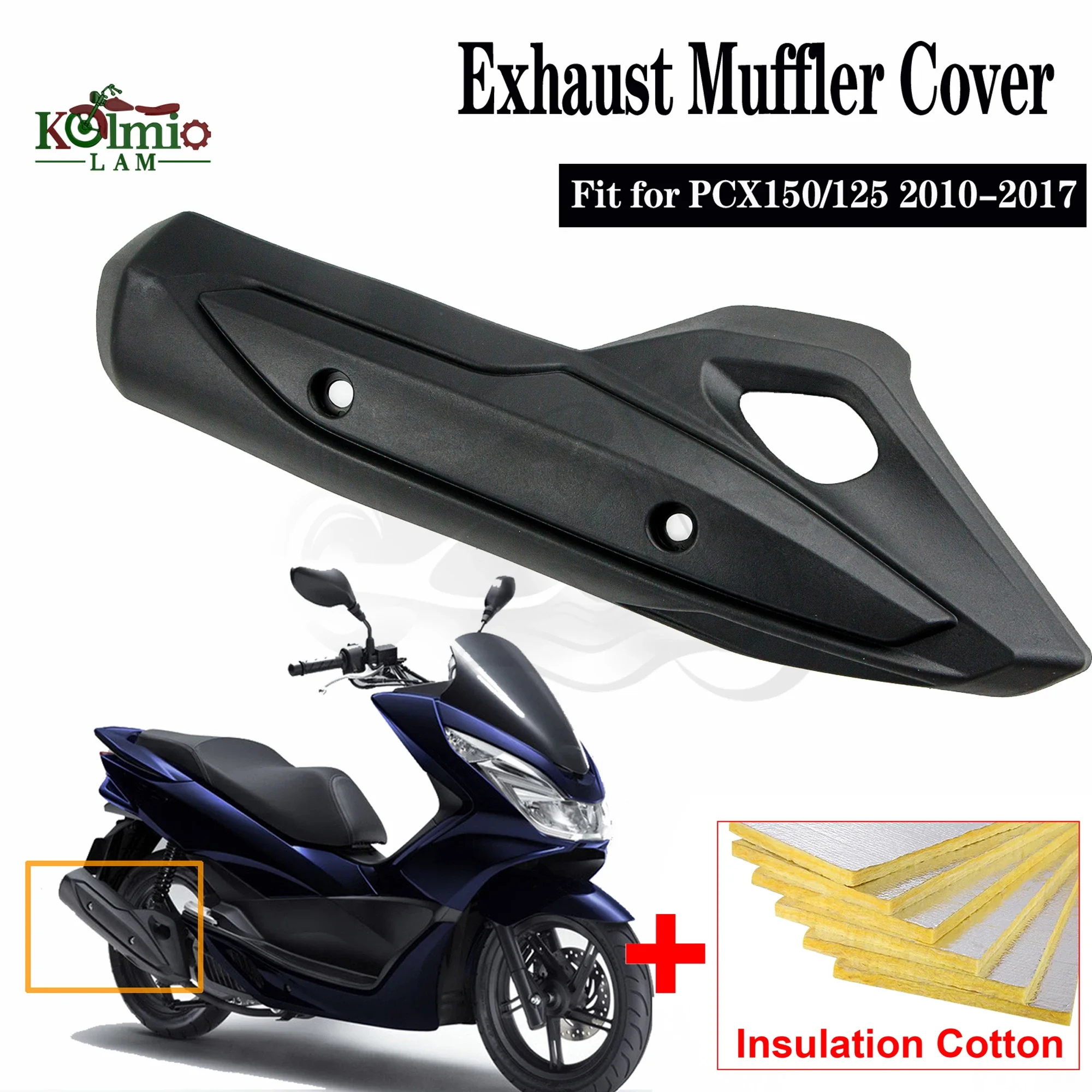 

Motorcycle Exhaust Pipe Cover Cowl for HONDA 2010 - 2017 PCX125 PCX150 Protector Heat Shield Guard PCX 125 150 2011 2013 2014