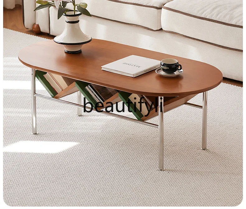 

Vintage Solid Wood Coffee Table Small Apartment Living Room Home Coffee Table Sofa Tea Table Storage