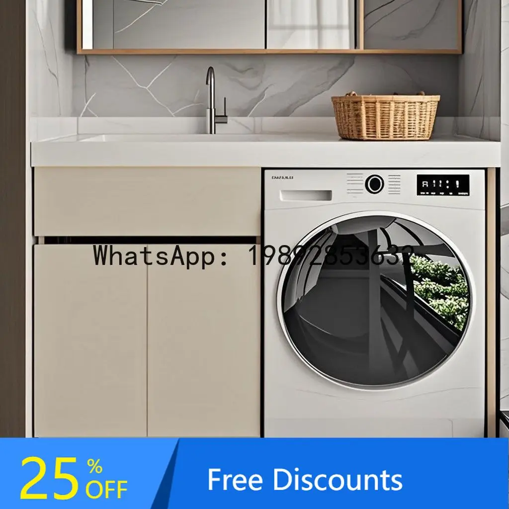 YFY Laundry Cabinet  Honeycomb  Integrated Washboard Drum Washing Machine Companion Basin Companion Combination Bathroom Cabinet