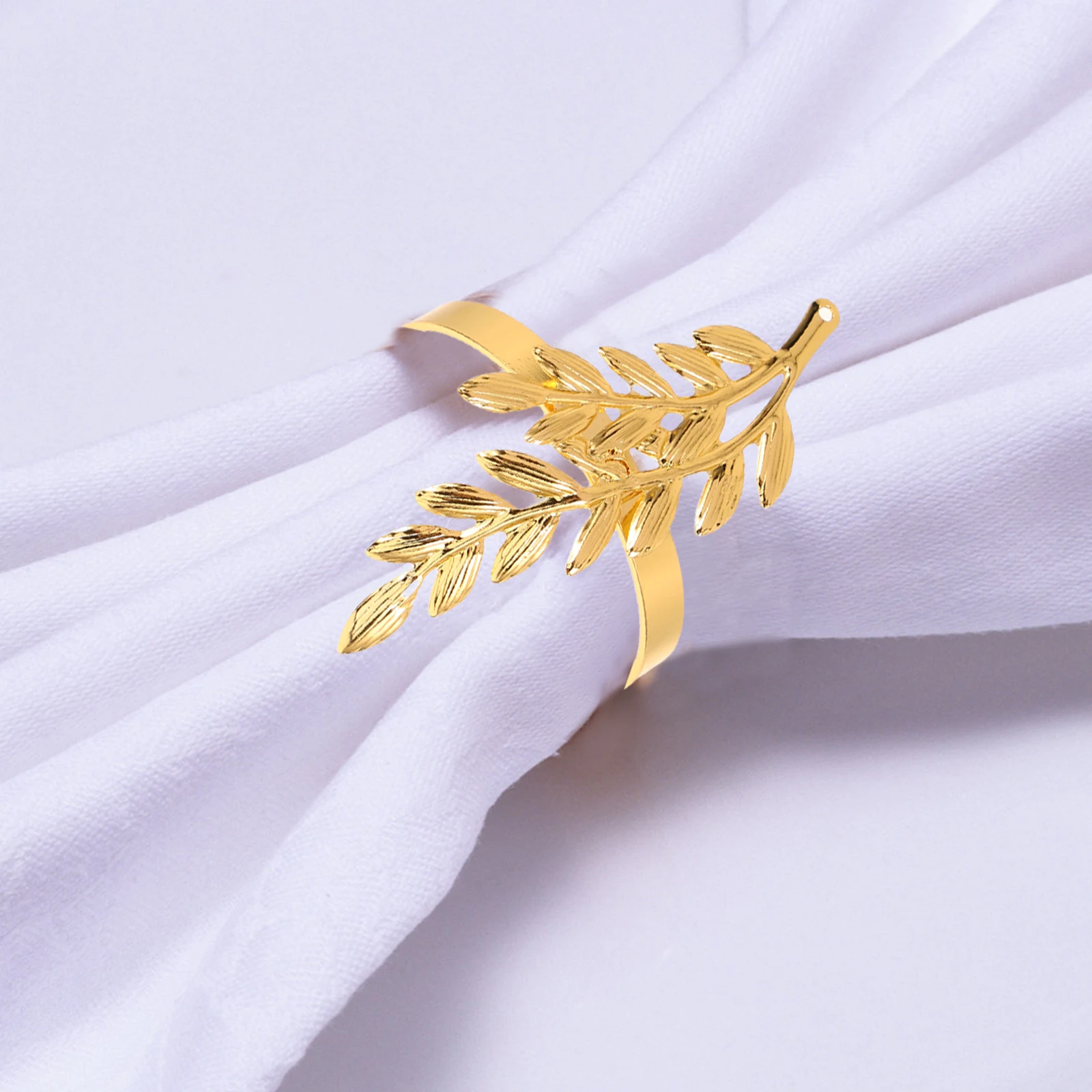 

12Pcs Wheat Napkin Rings Metal Napkin Holder Leaves Design Dinner Table Decor Wedding Thanksgiving Autumn Party