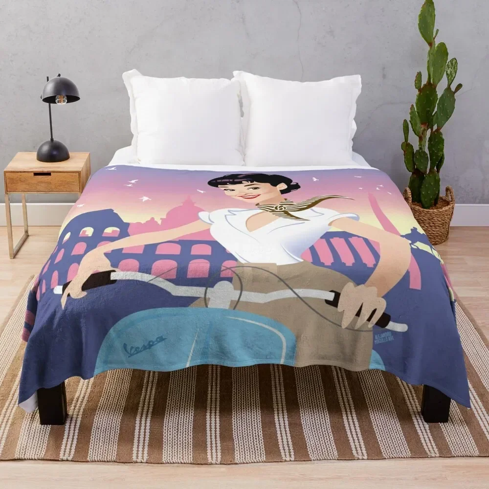 

Rome Throw Blanket Shaggy Furry Soft Blanket for Bedroom Living Room