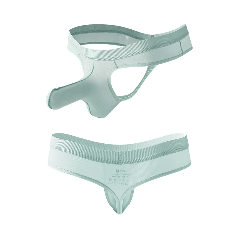 

Мужское нижнее белье с низкой посадкой, летние сексуальные быстросохнущие дышащие футболки из ледяного шелка с разделением пули, персонализированные стринги